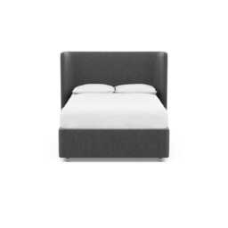 Heal's Monroe Headboard Double Melton Wool Granite