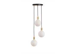 Tala Small Black Canopy With 3 Graphite Pendants and 3 Sphere IV Bulbs - thumbnail 2