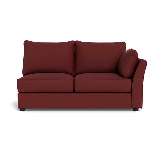 Heal's Tailor Medium Right Hand Facing Corner Unit Capelo Linen-Cotton Etruscan Red Black Feet