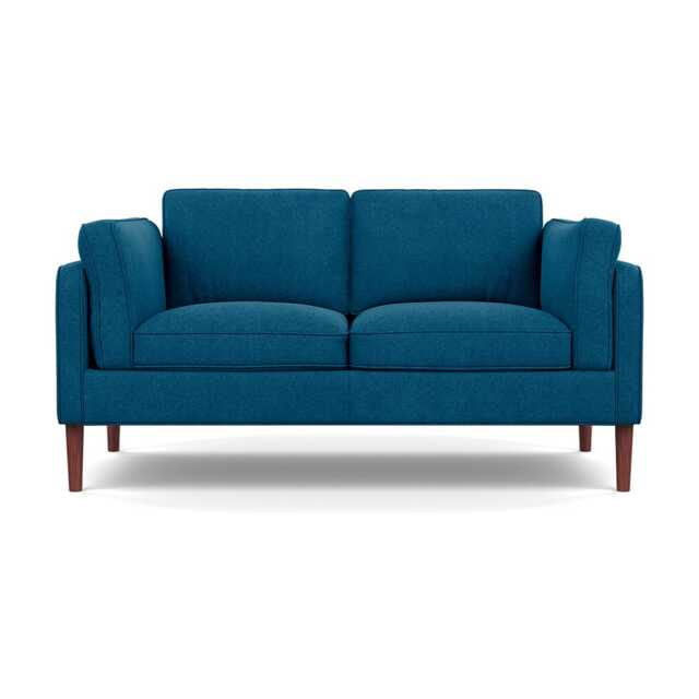 Heal's Sonno 2 Seater St Moritz Wool Teal Walnut Feet