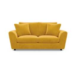 Heal's Snooze 3 Seater Sofa Smart Luxe Velvet Canary Black Feet