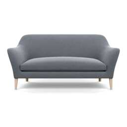 Heal's Wallis 3 Seater Sofa Boucle Steel Natural Oak Feet