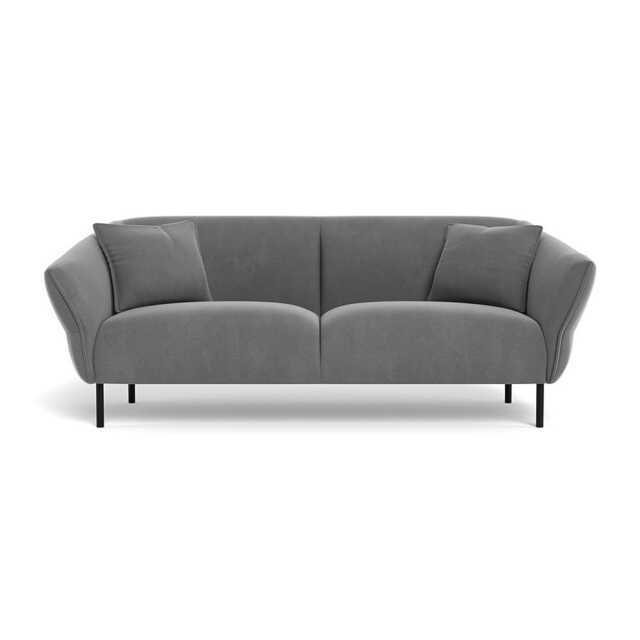 Heal's Alto 3 Seater Sofa Smart Velvet Mercury Black Feet - image 1