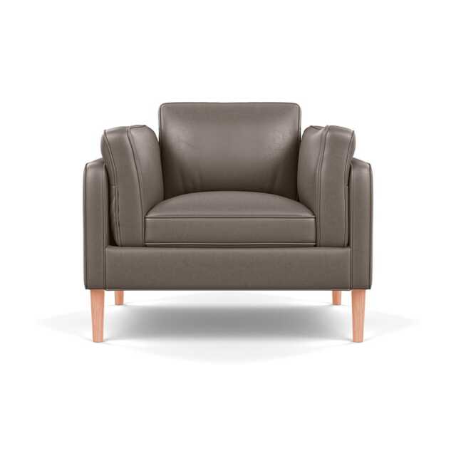 Heal's Sonno Armchair Daino Leather Elephant Natural Feet - image 1