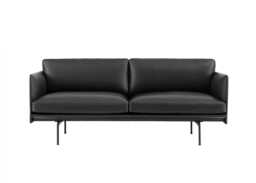 Muuto Outline 2 Seater Refine Leather Black
