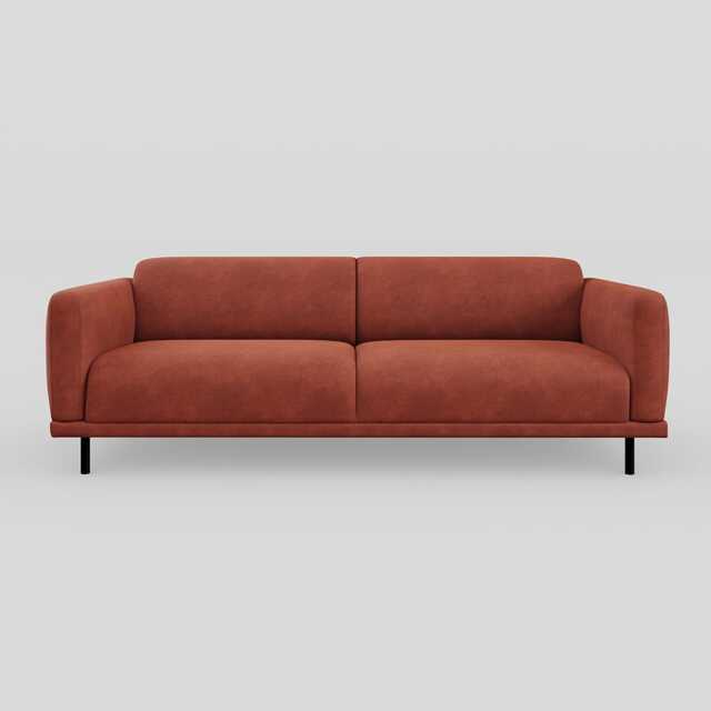 Heal's Harri 4 Str Sofa Smart Luxe Velvet Tawny