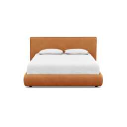 Heal's Alba Storage Bed King Luxury Leather Canella