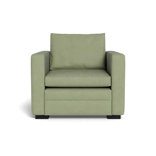 Heal's Palermo Armchair Siena Cotton Pistachio Black Feet - image 1