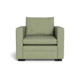 Heal's Palermo Armchair Siena Cotton Pistachio Black Feet