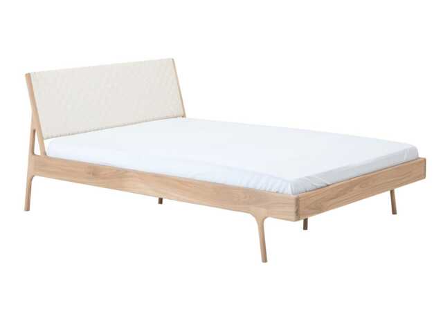 Gazzda Fawn Super King Bed White Webbing With Slats