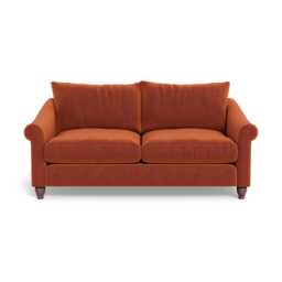 Heal's Devon 3 Str Cotton Velvet Russet Walnut Feet