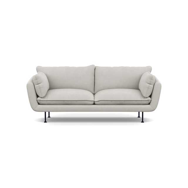 Heal's Allora 3 Seater Sofa Capelo Linen-Cotton Sea Salt Black Feet