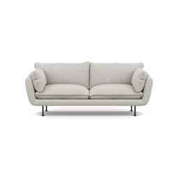 Heal's Allora 3 Seater Sofa Capelo Linen-Cotton Sea Salt Black Feet