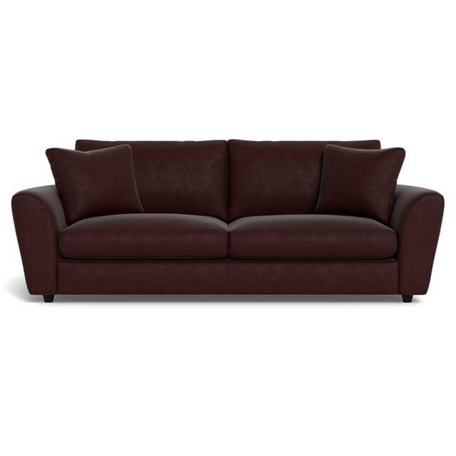 Heal's Snooze 5 Seater Sofa Smart Luxe Velvet Acorn Black Feet