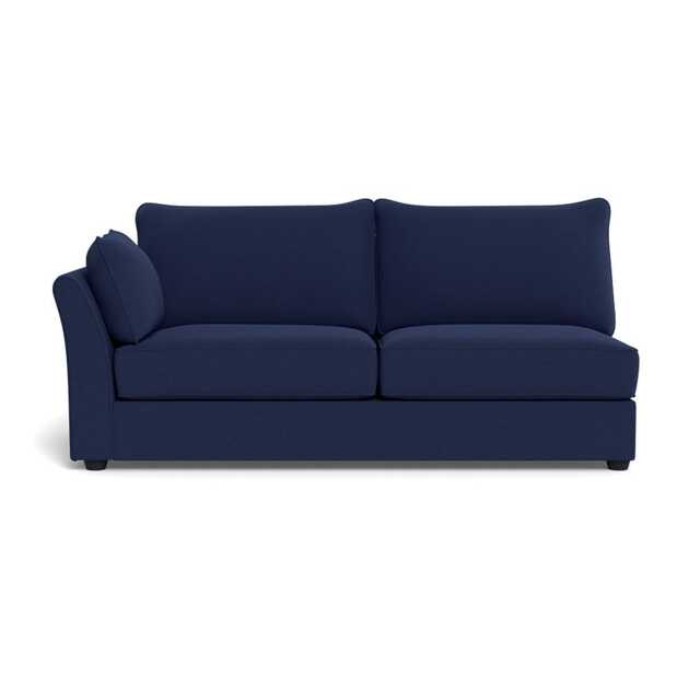 Heal's Tailor Large Left Hand Facing Corner Unit Melton Wool New Navy Black Feet - image 1
