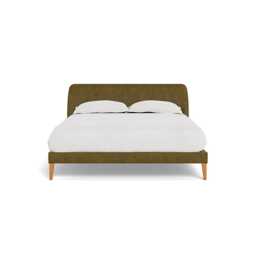 Heal's Wallis Bedstead King Smart Luxe Velvet Peridot Stained Oak Feet - thumbnail 1