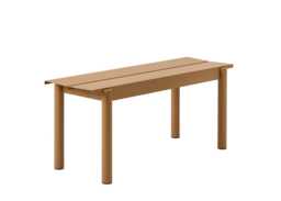 Muuto Linear Outdoor Steel Bench Medium Burnt Orange