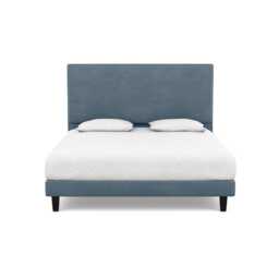 Heal's Shallow Divan Super King Capelo Linen-Cotton Mineral Dark Solid Wood Feet