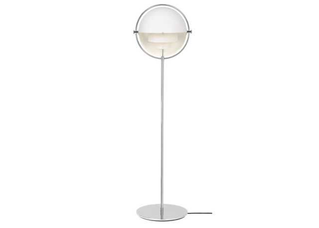 Gubi Multi Lite Floor Lamp Chrome Base White Shade - image 1