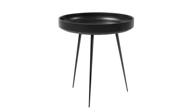 Mater Bowl Table Medium Black Stained Mango Wood - image 1