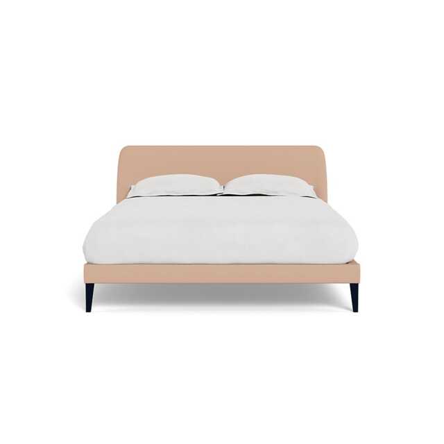 Heal's Wallis Bedstead King Capelo Linen-Cotton Rosedale Black Painted Oak Feet