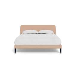 Heal's Wallis Bedstead King Capelo Linen-Cotton Rosedale Black Painted Oak Feet