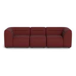 Heal's Lilli 3 Seater Sofa Capelo Linen-Cotton Etruscan Red Natural Feet