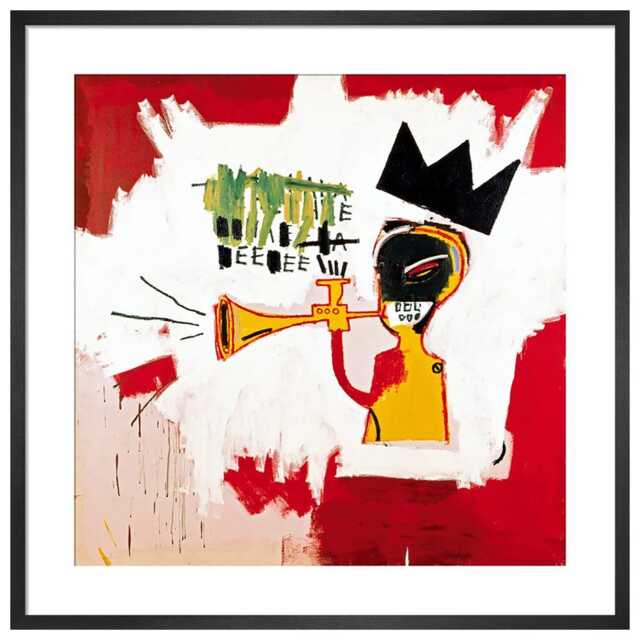 KING & MCGAW Trumpet by Jean-Michel Basquiat Framed Print