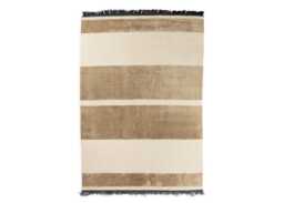 Heal's + Linie Design Basalt Rug Natural with Blue Fringe 140 x 200cm