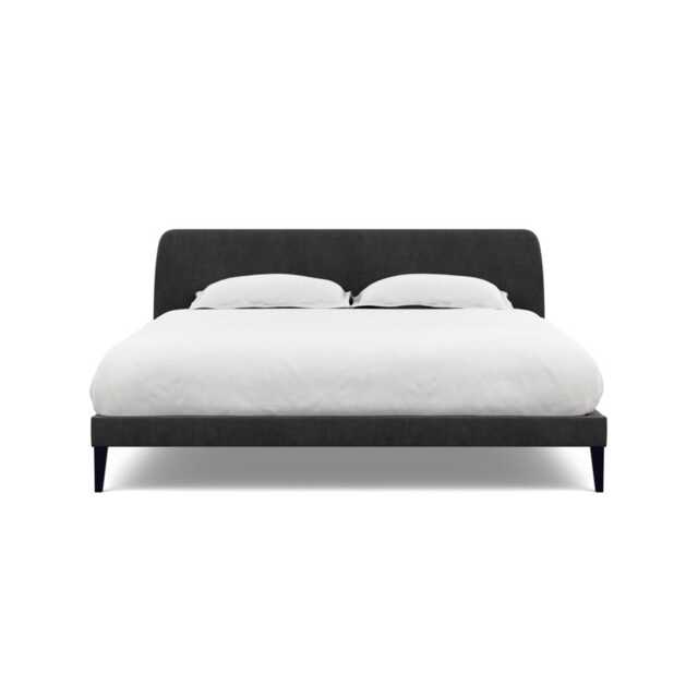 Heal's Wallis Bedstead Super King Smart Luxe Velvet Nickel Black Feet - image 1