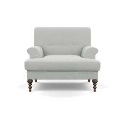 Scp Oscar Formal Armchair Melton Wool Limestone Walnut Feet