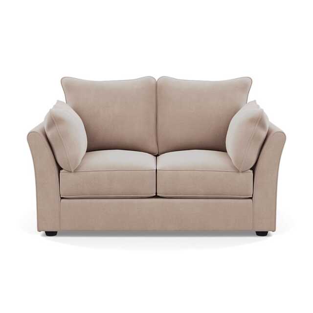 Heal's Tailor 2 Seater Sofa Smart Velvet Pebble Black Feet - image 1