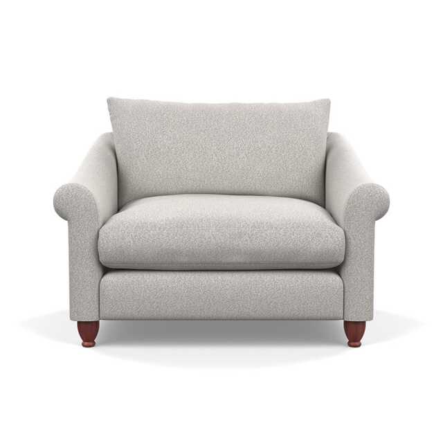 Heal's Devon Loveseat Chunky Boucle Ecru Walnut Stained Feet - image 1