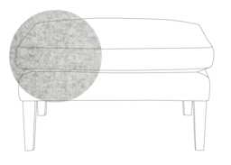 Heal's Wallis Ottoman Melton Wool Limestone Walnut Feet