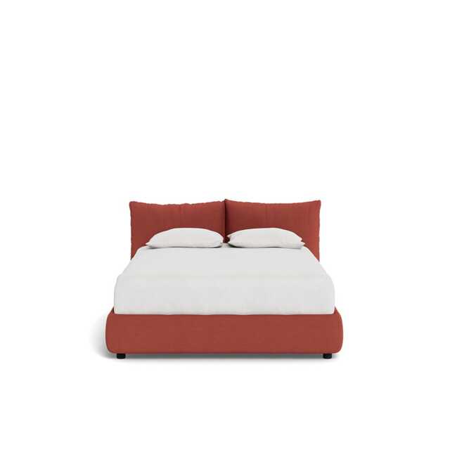 Heal's Pillow Storage Bed Double Tundra Texture Rust