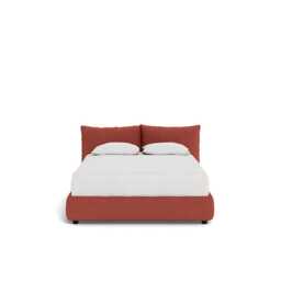 Heal's Pillow Storage Bed Double Tundra Texture Rust