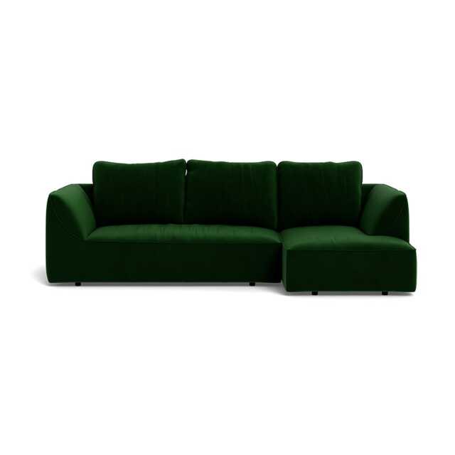Heal's Morven Right Hand Facing Corner Chaise Sofa Smart Velvet Forest