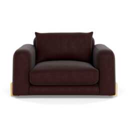 Heal's Nuvola Loveseat Smart Luxe Velvet Acorn Natural Oak Feet - thumbnail 2