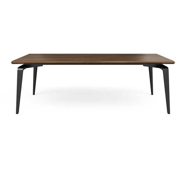 Ligne Roset Odessa Dining Table European Walnut Black Legs 220 x 98cm