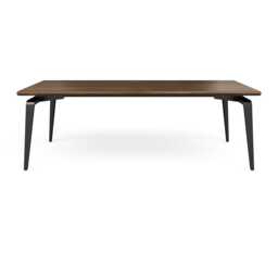 Ligne Roset Odessa Dining Table European Walnut Black Legs 220 x 98cm