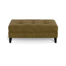 Heal's Mistral Footstool Smart Luxe Velvet Peridot Black Beech Feet - thumbnail 2