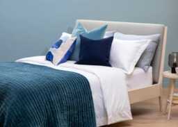 Heal's Velvet Kantha Bedspread Blue 140 x 200cm - thumbnail 2