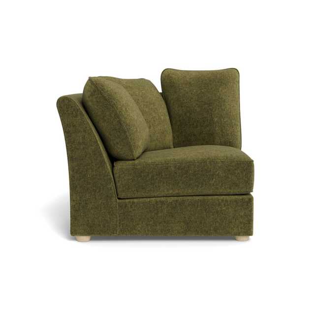 Heal's Tailor Corner Unit Left Hand Facing Boucle Velvet Wilder Natural Beech Feet
