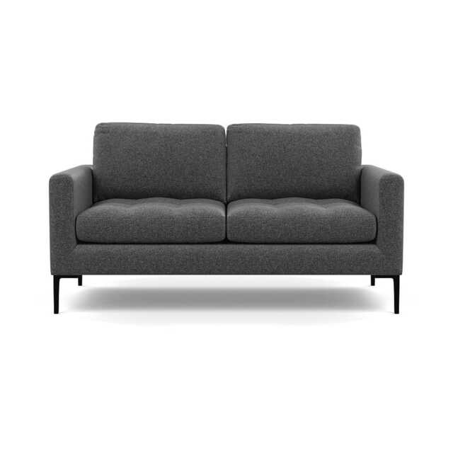 Heal's Eton 2 Seater Sofa Melton Wool Granite Black Feet