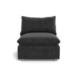 Heal's Astrid Single Unit Smart Luxe Velvet Nickel Natural Beech Feet