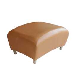 Scp Balzac Footstool Utah Russet Leather Natural Filling