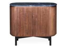 Heal's Remi Small Sideboard Walnut and Black Marble
