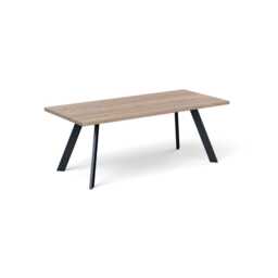 Heal's Madrid Table 260x100cm Grey Oak Straight Edge Filled