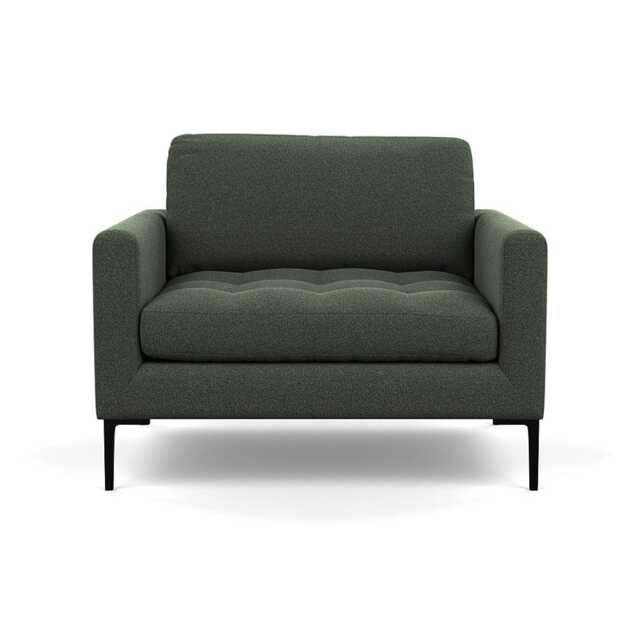 Heal's Eton Loveseat Textured Boucle Fern Black Feet