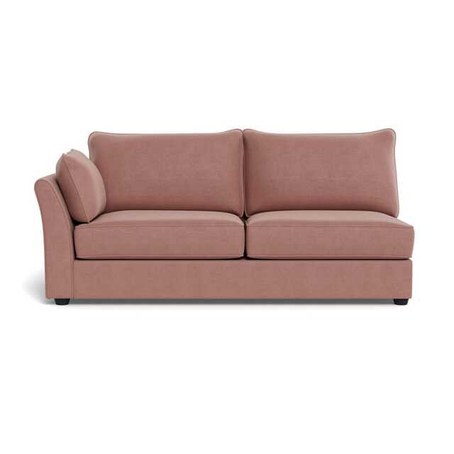 Heal's Tailor Large Unit Left Hand Facing Smart Luxe Velvet Dusky Pink Black Beech Feet - image 1